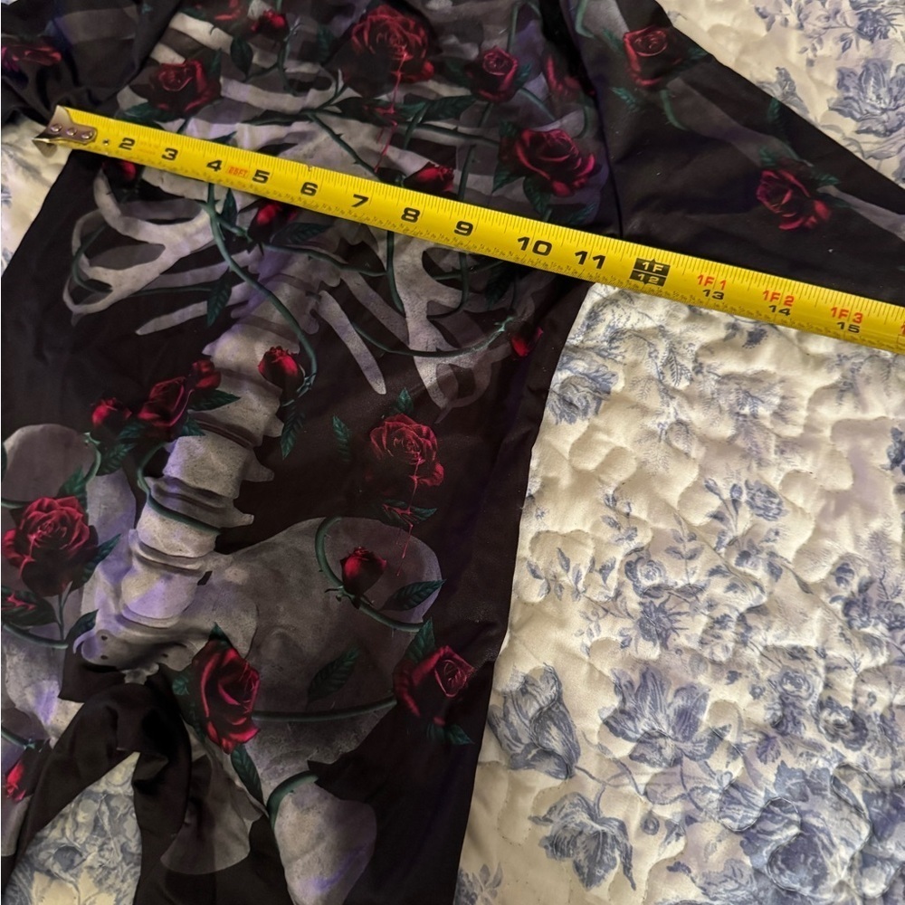 Women's Skeleton and Rose bodysuit - Picture 7 of 9